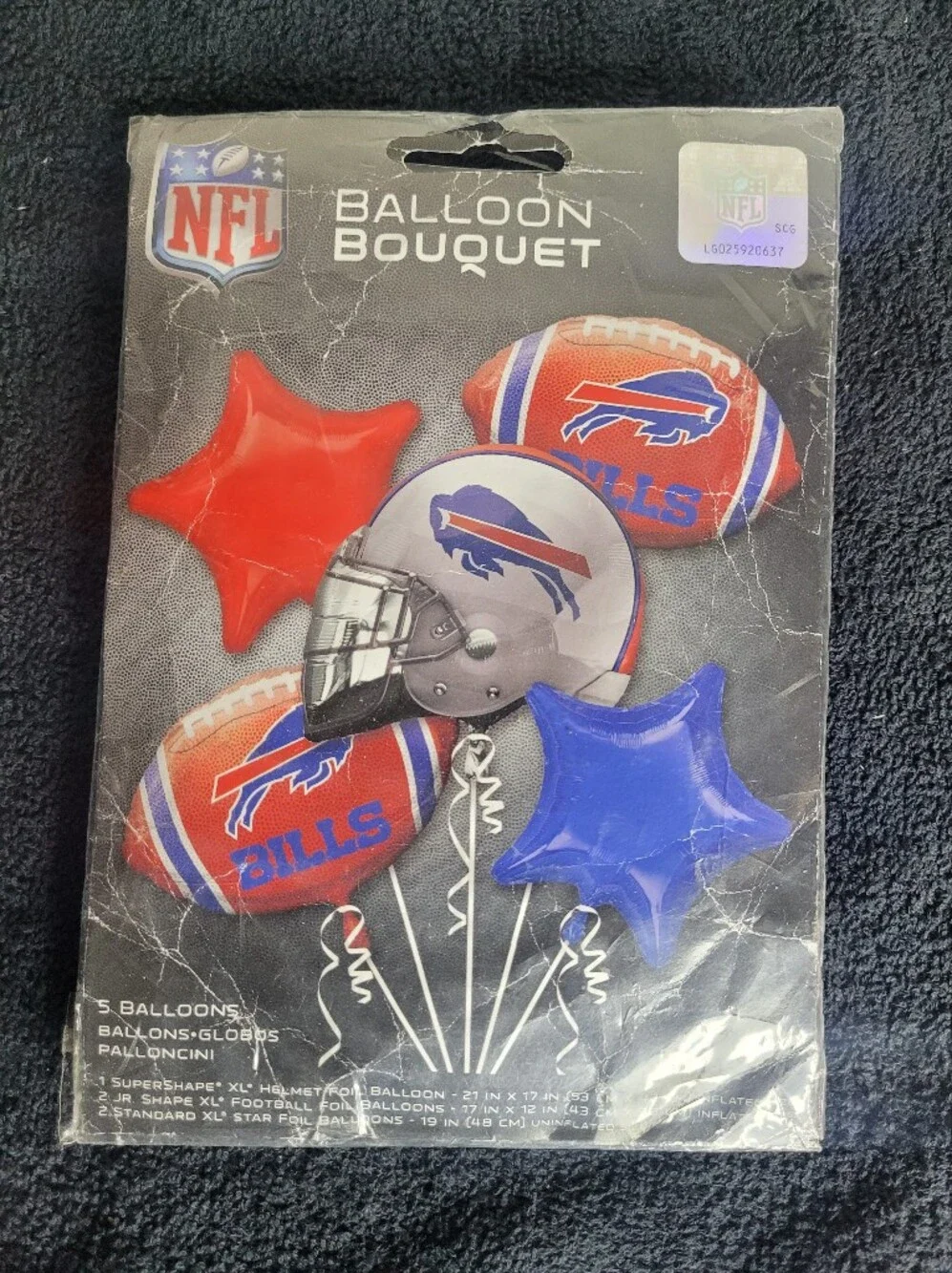 Buffalo Bills 5pcs Balloon Bouquet